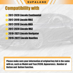 SUPALAND rear label showing FCC ID and part number for compatibility confirmation benefit