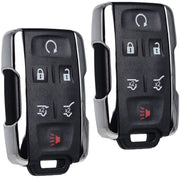 SUPALAND chrome 6-button key fob front view showing button layout and finish