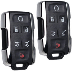 SUPALAND chrome 6-button key fob front view showing button layout and finish