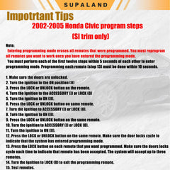 SUPALAND battery preinstalled in fob for immediate programming and convenience