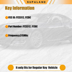 SUPALAND rear label close-up showing FCC ID and part number for accurate compatibility verification