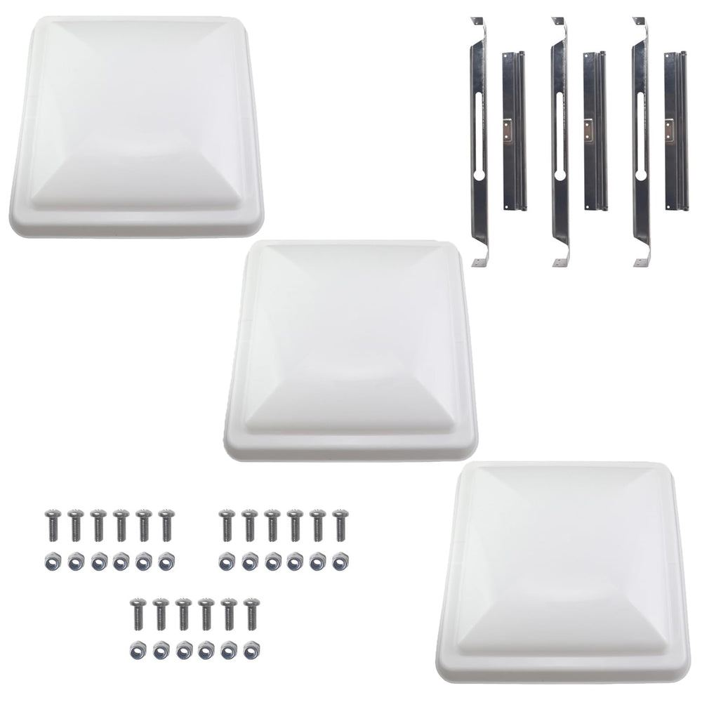 Supermotorparts front view of vent cover showing weather protection benefit