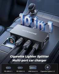SUPERONE close-up of ports highlighting clear labels and robust connectors benefit