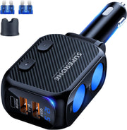 SUPERONE front view showing two sockets and ports for versatile charging