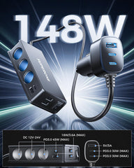 SUPERONE USB-C PD port close-up showing 45W fast-charge capability benefit