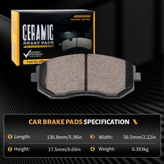 SUPLABEL ceramic pad friction surface close-up for improved bite and smoother stops
