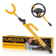 SURDOCA front view on steering wheel showing strong visual deterrent