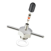 Sure Shot SUR-156 front view showing cap design and hand-tighten handle for quick replacement