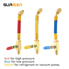 SURIEEN hoses beside a ruler showing 7-inch length for reduced refrigerant loss
