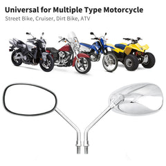 surpassme right bar-end mounted mirror illustrating stable image and classic chrome finish