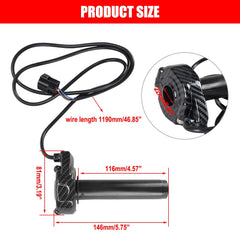 Surron throttle grip close-up highlighting textured PA surface and better hold