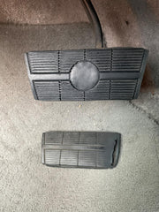 Suspenix brake pedal pad next to ruler showing exact replacement size