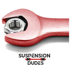 Suspension Dudes close-up of Code Red bushing highlighting longevity benefit