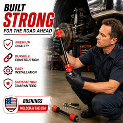 Suspension Dudes full-length sway bar link showing durable construction benefit