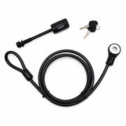 Swagman locking hitch pin front view showing chrome finish and secure fit