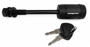 Swagman locking hitch pin front view showing secure design and anti-wobble benefit