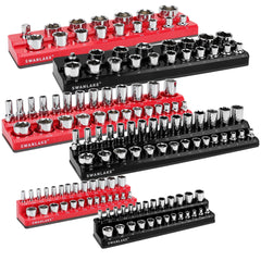 SWANLAKE GARDEN TOOLS front view of 6-piece organizer set showing color-coded trays and capacity benefit