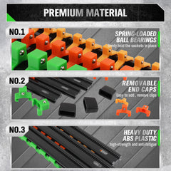 SWANLAKE rails installed in toolbox drawer showing space saving