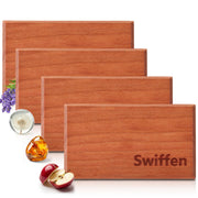 Swiffen front view of cherry wood air freshener showing wood grain and calm scent
