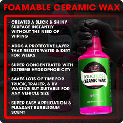 Swift Auto Care foam texture close-up demonstrating thick clinging foam