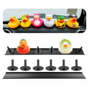 SWLOR front view of aluminum duck holder showing rail design and neat display