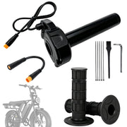 SWRXEarn front view of full twist throttle showing ergonomic grip and swift control