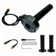 SWRXEarn front view of full twist throttle showing compact design and durability