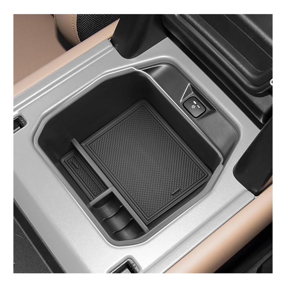 SXCY installed front view showing tidy Defender armrest and improved access