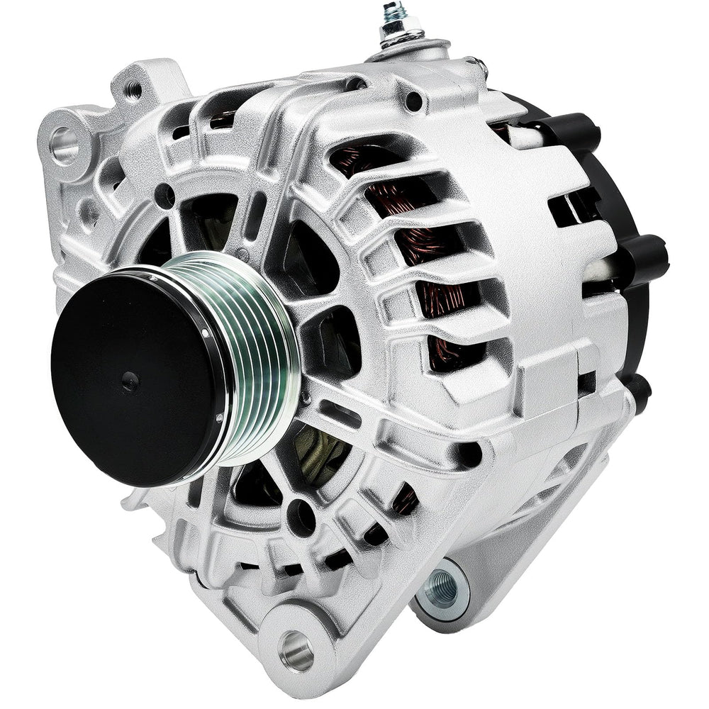 Sydasant alternator front view showing mounting points and fitment clarity