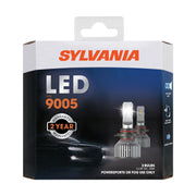 SYLVANIA 9005 front view showing bulb shape and connector with clear benefit