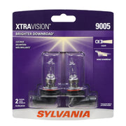 SYLVANIA 9005 XtraVision front packaging shows product and benefits