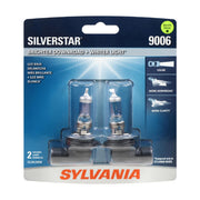 SYLVANIA 9006 SilverStar front packaging showing two bulbs and benefits