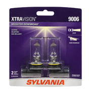 SYLVANIA 9006 XtraVision front packaging showing two bulbs and benefits