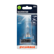 SYLVANIA H11 SilverStar front view showing bright halogen bulb benefit