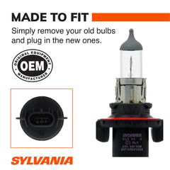 SYLVANIA H13 installed in headlight assembly showing fitment benefit