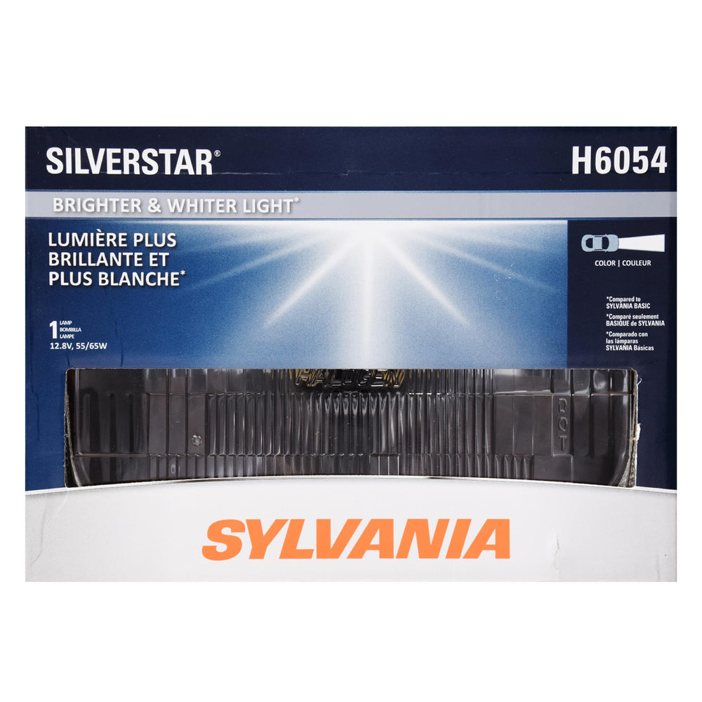 SYLVANIA H6054 front view showing sealed beam and bright output benefit