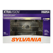 SYLVANIA H6054 front view showing brighter beam pattern and improved visibility