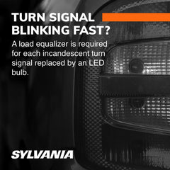 SYLVANIA load equalizer wiring clip detail illustrating easy, solder-free connection for fast install
