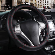 szttswamp front view of black leather cover showing sleek design and easy install benefit