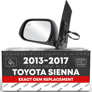 T1A driver-side mirror front view showing fit and OEM alignment for easy replacement