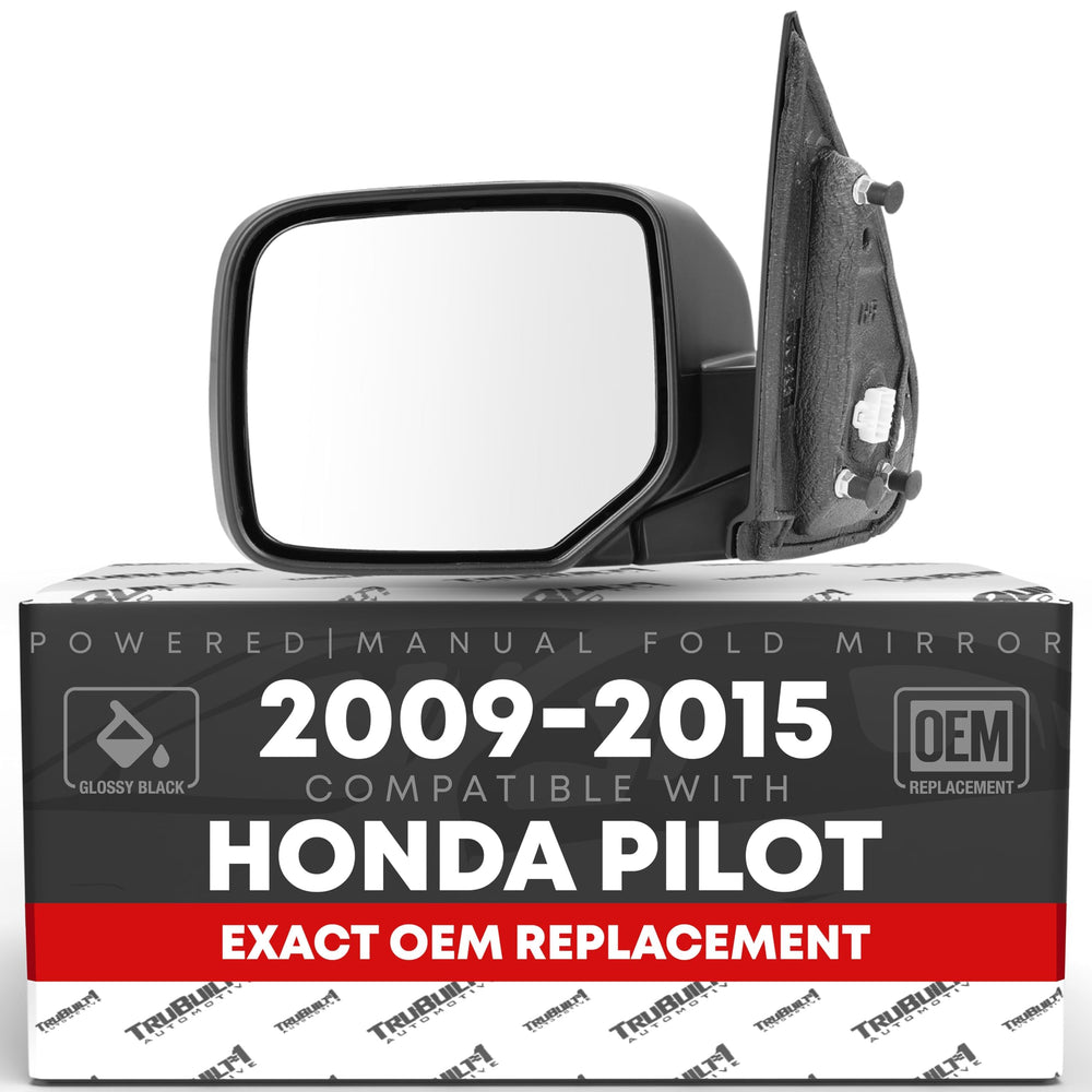 T1A driver side mirror front view showing fit and finish