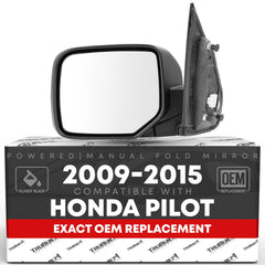 T1A driver side mirror front view showing fit and finish