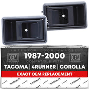 T1A front and rear handle set in packaging showing gray finish and fit benefits