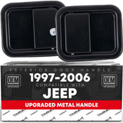 T1A front view showing both black metal door handles, clear OEM fit benefit