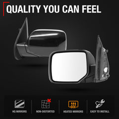 T1A mirror mounted on Honda Pilot demonstrating restored visibility
