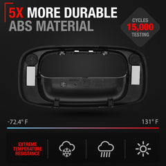 T1A tailgate bezel metal clip close-up highlighting secure latch engagement benefit