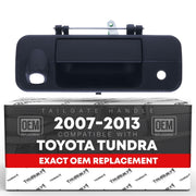 T1A front view of tailgate handle showing camera hole and clean fit