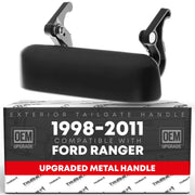 T1A front view of tailgate handle showing clean lines and OEM fit