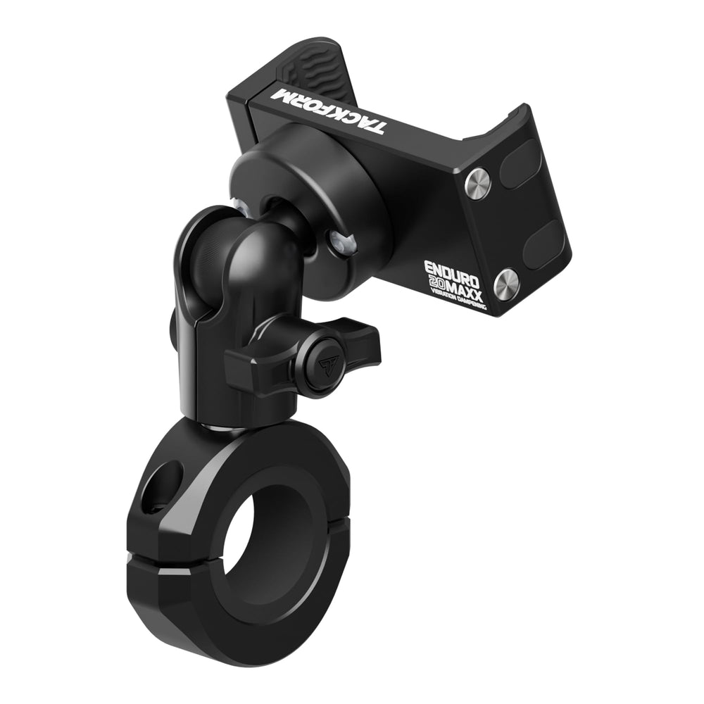 Tackform front view mounted on handlebar showing secure fit and visibility