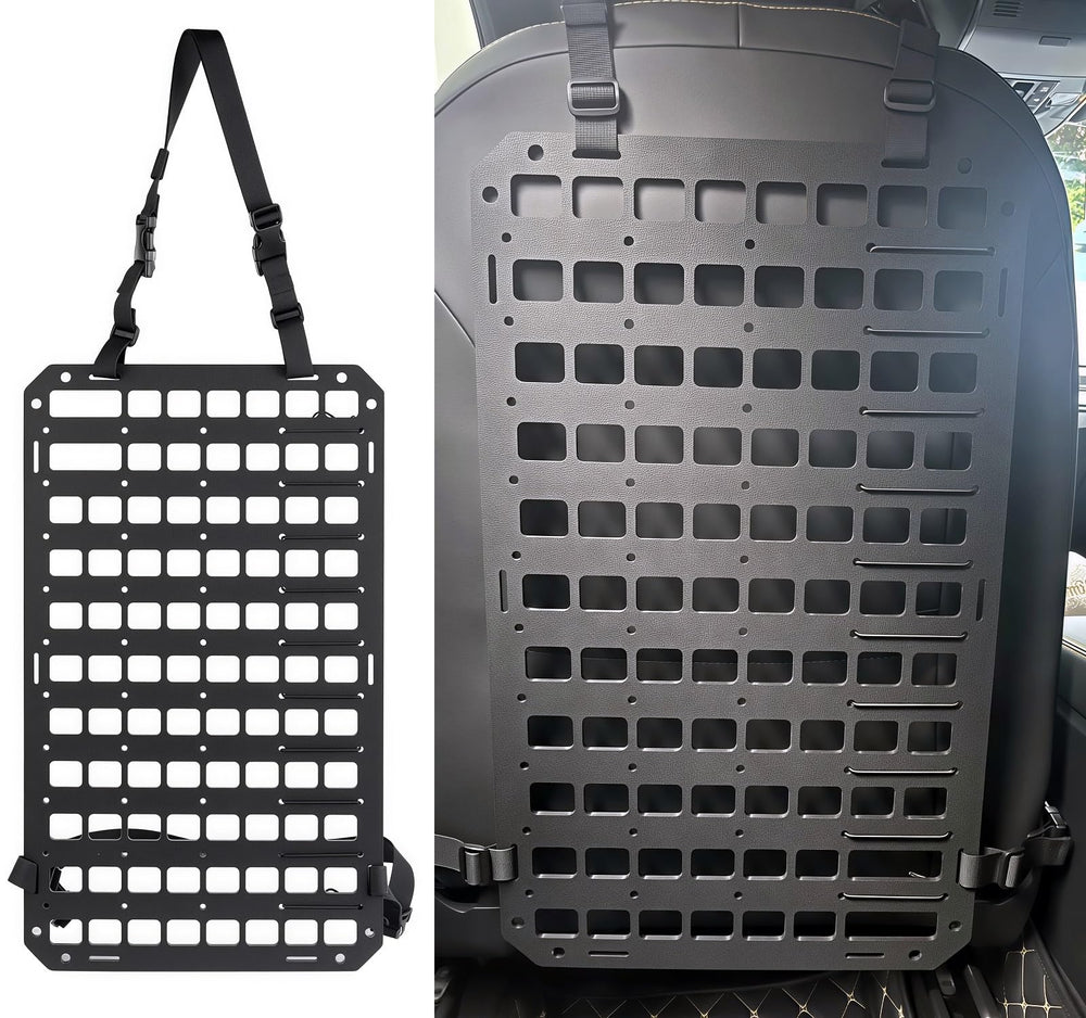 TACNEX panel front view showing MOLLE layout and durable finish for organized storage